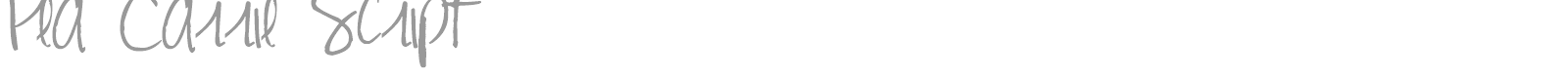 Pea Carrie Script font preview