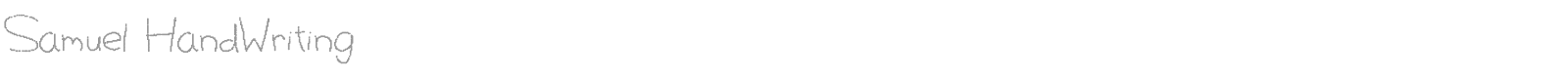Samuel HandWriting font preview