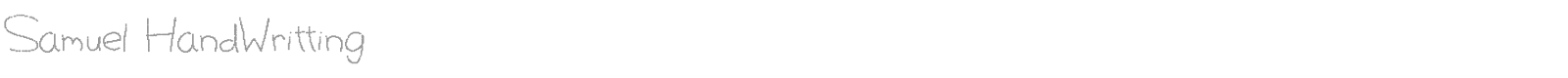 Samuel HandWritting font preview