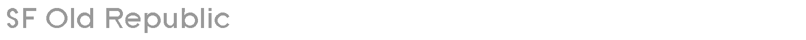 SF Old Republic SC font preview