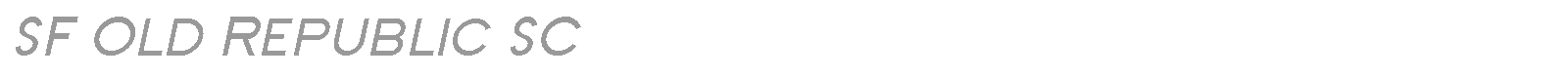 SF Old Republic SC font preview