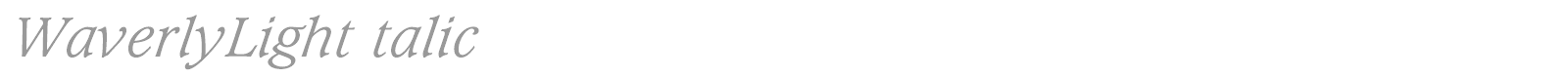WaverlyLightCondensed font preview