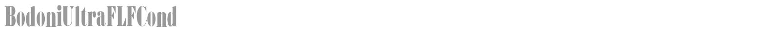 Bodoni Ultra Condensed font preview
