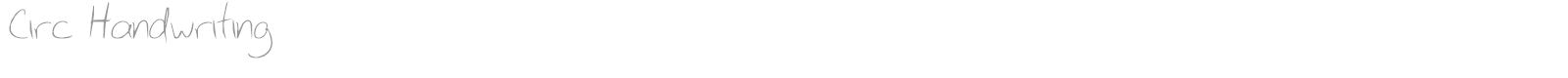 Circ Handwriting font preview