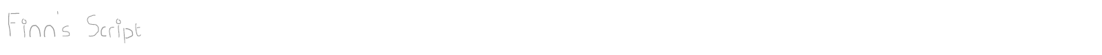 Finn's Script font preview