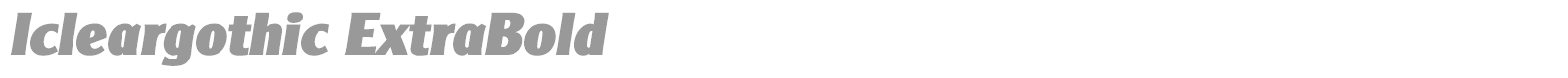 Icleargothic font preview