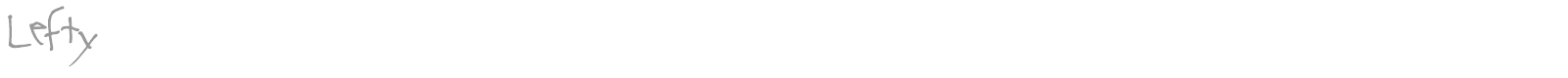 Lefty font preview