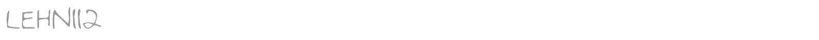LEHN112 font preview