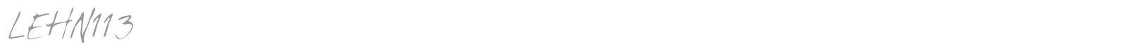 LEHN113 font preview