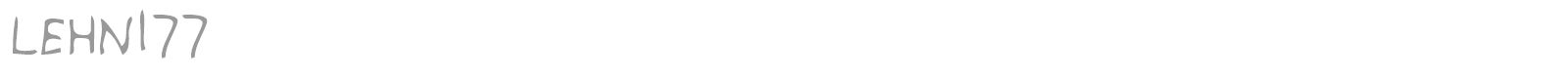 LEHN177 font preview