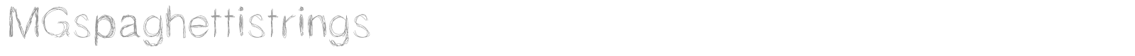 MGspaghettistrings font preview