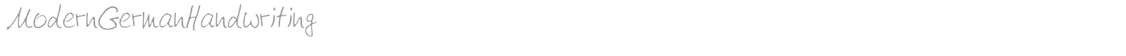 Modern German Handwriting font preview