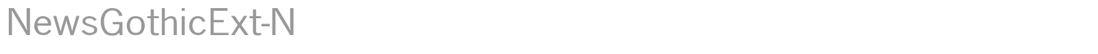 NewsGothicExt-N font preview