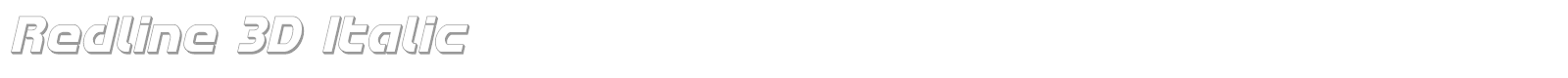 Redline 3D Italic font preview