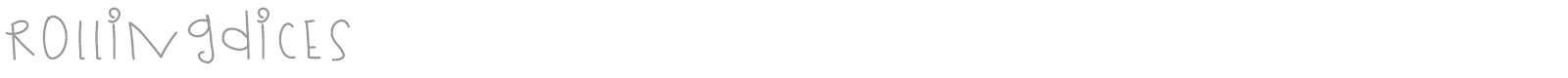 RollingDices font preview