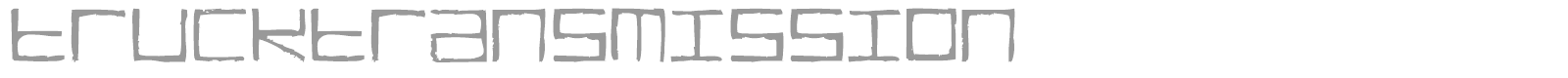 TRUCKTransmission font preview