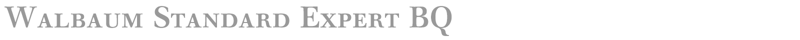 Walbaum Standard Expert BQ font preview