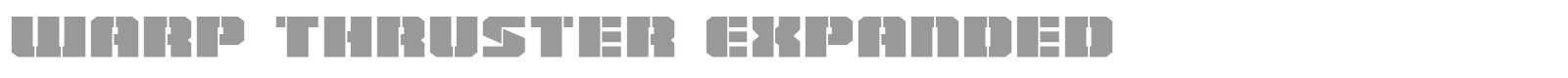 Warp Thruster Condensed font preview