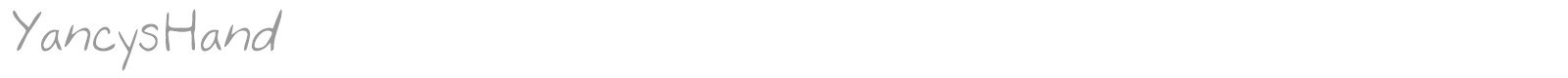 YancysHand font preview