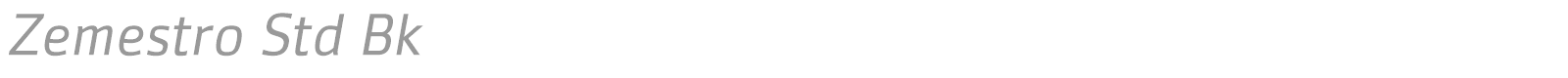 Zemestro Std font preview