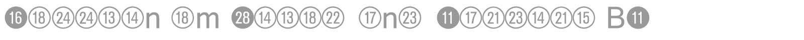 Ziffern im Kreis und Quadrat BQ font preview