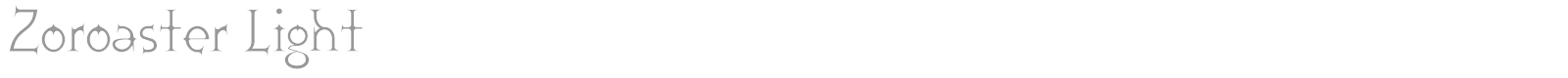 Zoroaster font preview