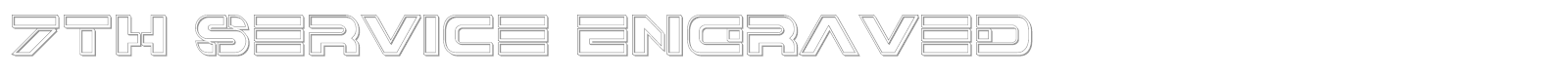 7th Service Engraved font preview