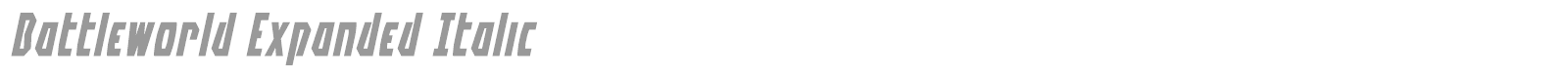 Battleworld Extra-Expanded Italic font preview