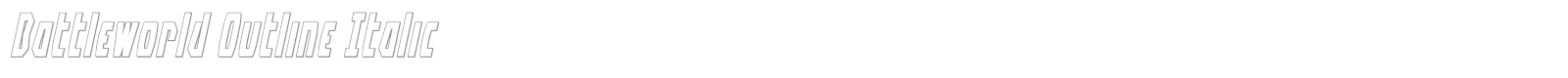 Battleworld Extra-Expanded Italic font preview