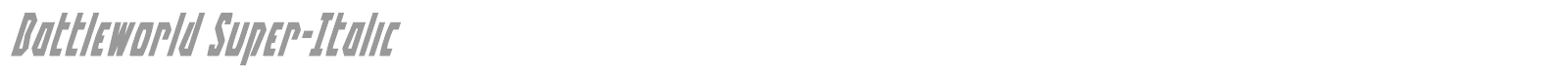 Battleworld Extra-Expanded Italic font preview