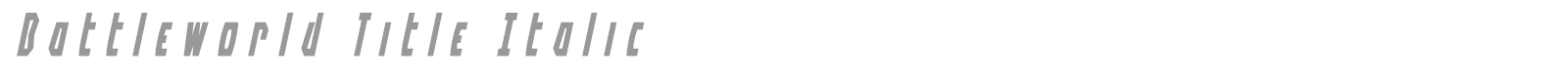 Battleworld Extra-Expanded Italic font preview