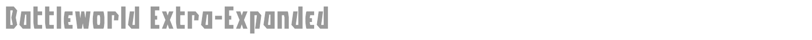 Battleworld Extra-Expanded Italic font preview