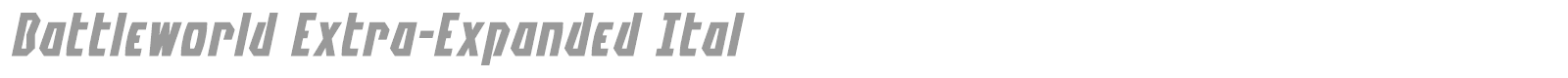 Battleworld Extra-Expanded Italic font preview