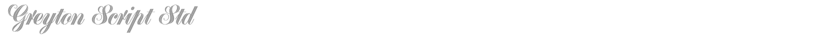 Greyton Script Std font preview