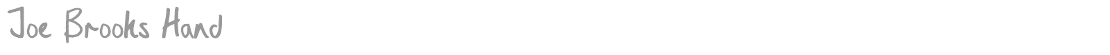 Joe Brooks Hand font preview