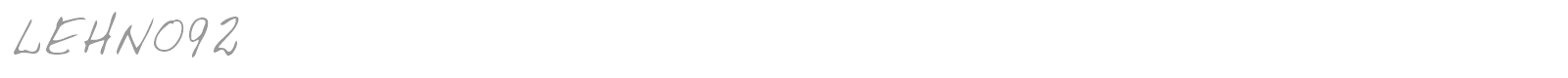 LEHN092 font preview