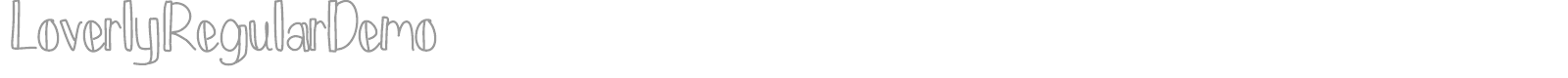 LoverlyRegularDemo font preview