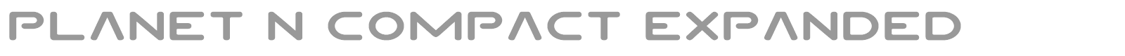 Planet N Compact Expanded font preview