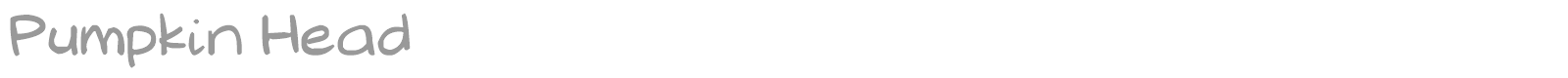 Pumpkin Head font preview