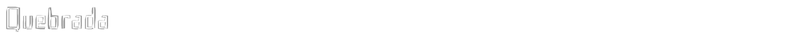 Quebrada font preview