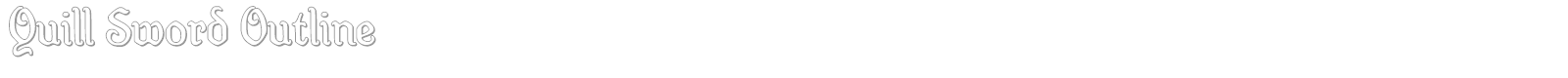 Quill Sword Outline font preview