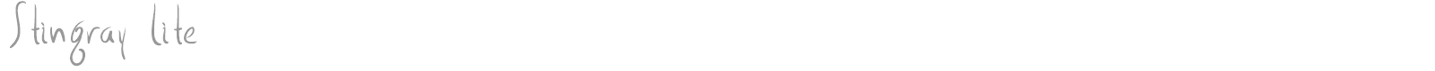 Stingray Lite font preview
