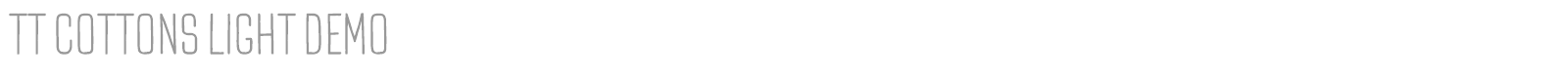 TT Cottons Light DEMO font preview