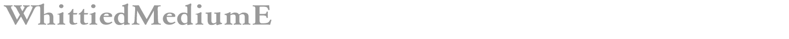 WhittiedMediumE font preview