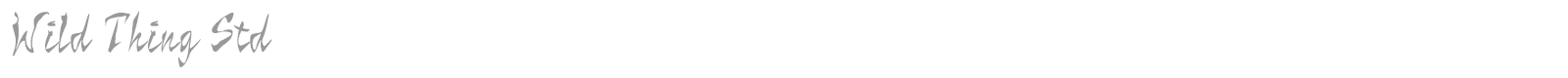 Wild Thing Std font preview