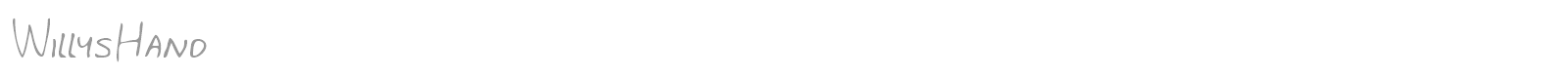 WillysHand font preview