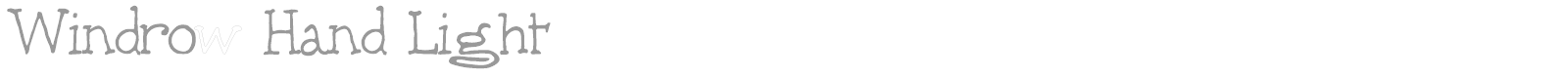 Windrow Hand font preview