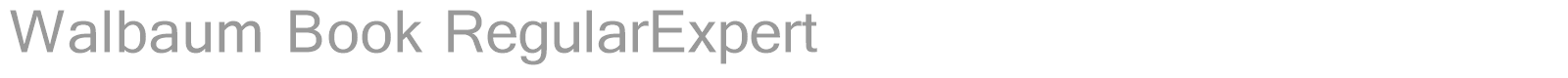 Berthold Walbaum Book font preview