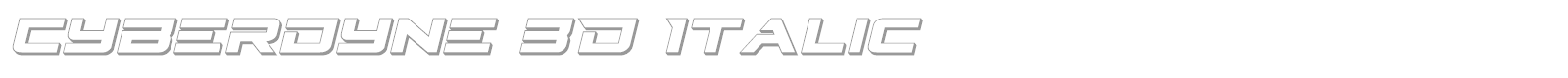 Cyberdyne Expanded Italic font preview