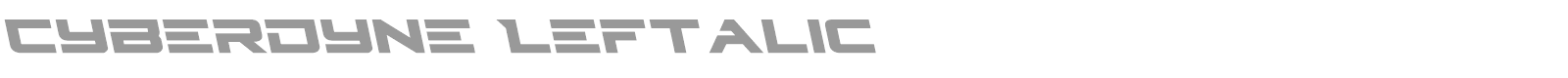 Cyberdyne Expanded Italic font preview